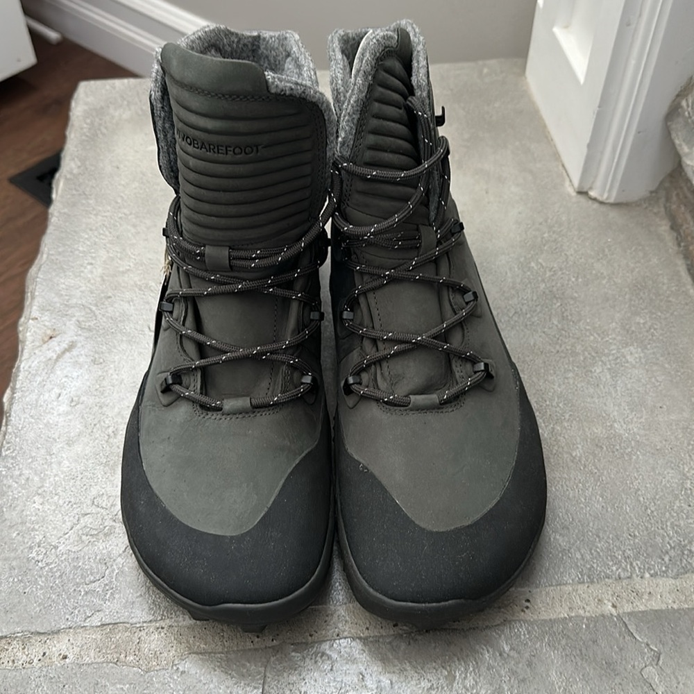 MENS VIVOBAREFOOT TRACKER SNOW SG M DARK GREY LEATHER EU 45 US 12